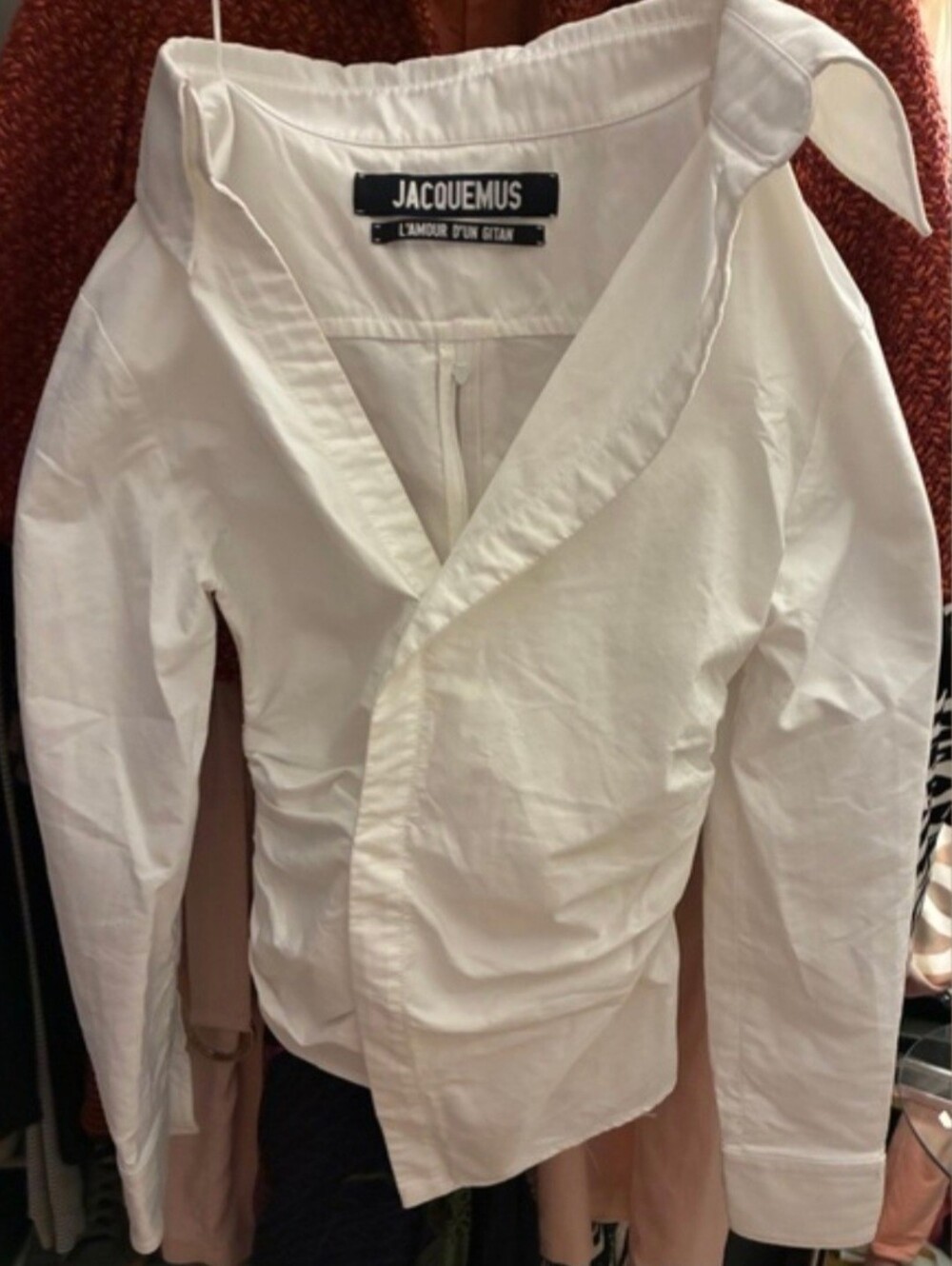 Jacquemus White Asymmetric Wrap Shirt